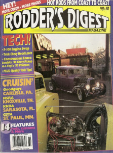 RODDER'S DIGEST 1994 AUG - AJ's & JEFF GORDON's RODS, CUSTOM HOOD LATCH